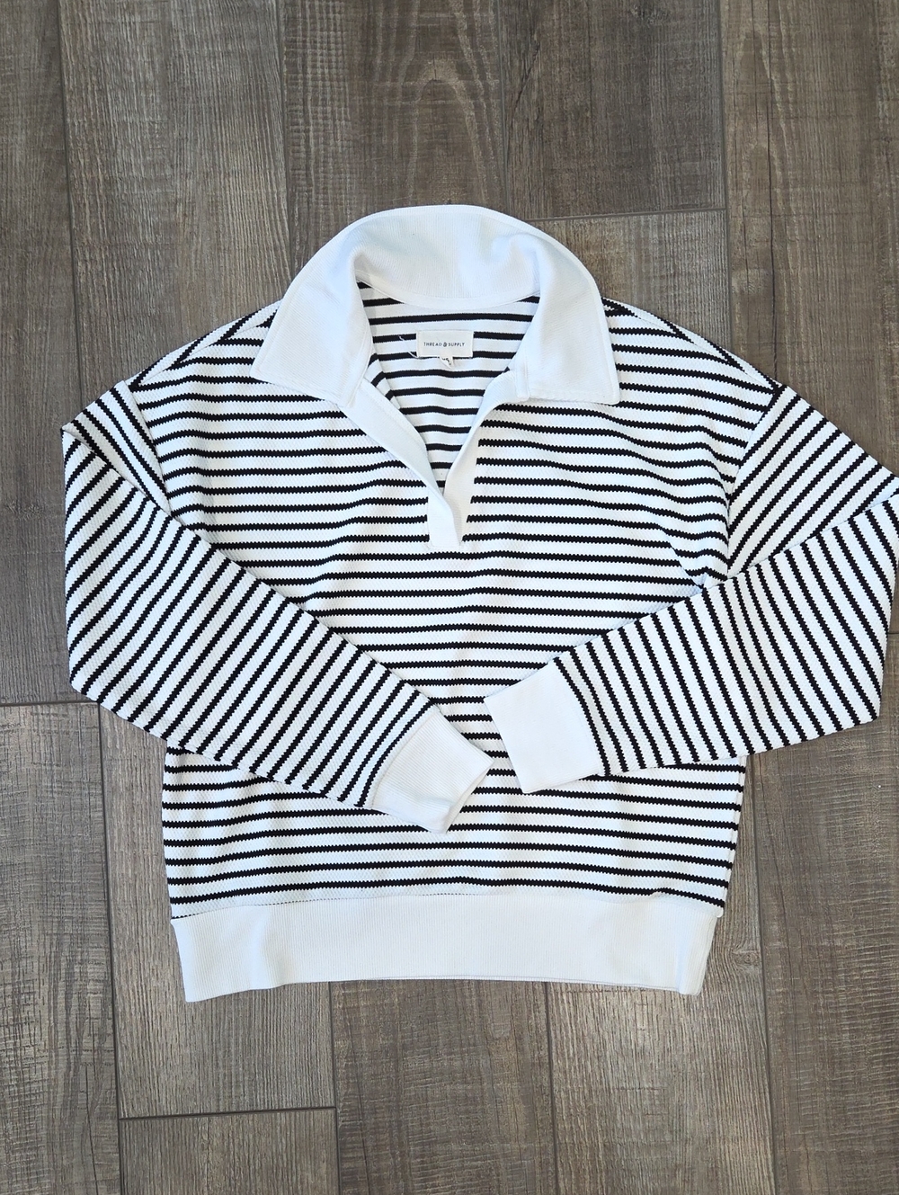 (NWOT) Thread & Supply Jazz Rugby Knit Top - XS